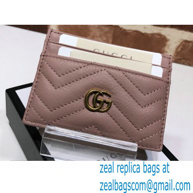 Gucci GG Marmont Card Case 443127 Dusty Pink