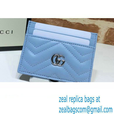 Gucci GG Marmont Card Case 443127 Pastel Blue - Click Image to Close