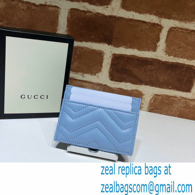 Gucci GG Marmont Card Case 443127 Pastel Blue