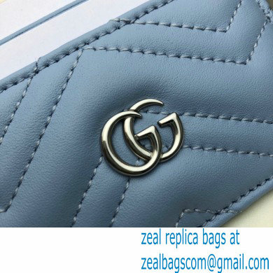 Gucci GG Marmont Card Case 443127 Pastel Blue