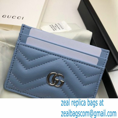 Gucci GG Marmont Card Case 443127 Pastel Blue