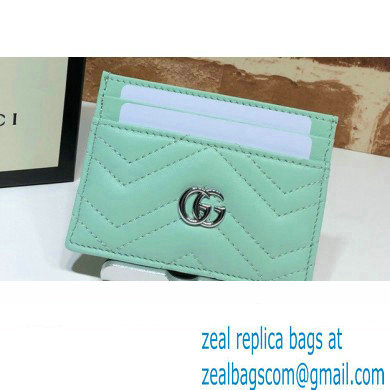 Gucci GG Marmont Card Case 443127 Pastel Green