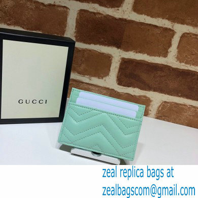 Gucci GG Marmont Card Case 443127 Pastel Green