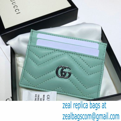 Gucci GG Marmont Card Case 443127 Pastel Green