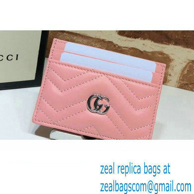 Gucci GG Marmont Card Case 443127 Pastel Pink - Click Image to Close