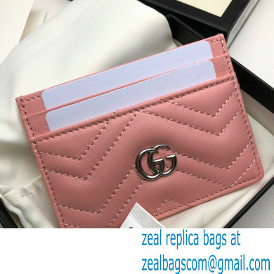 Gucci GG Marmont Card Case 443127 Pastel Pink - Click Image to Close