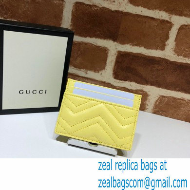 Gucci GG Marmont Card Case 443127 Pastel Yellow