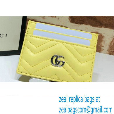 Gucci GG Marmont Card Case 443127 Pastel Yellow