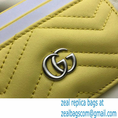 Gucci GG Marmont Card Case 443127 Pastel Yellow