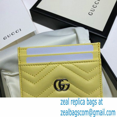 Gucci GG Marmont Card Case 443127 Pastel Yellow