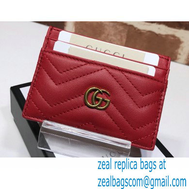 Gucci GG Marmont Card Case 443127 Red