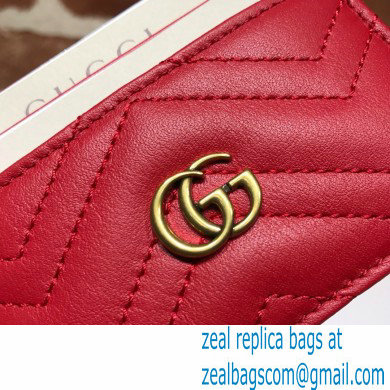 Gucci GG Marmont Card Case 443127 Red