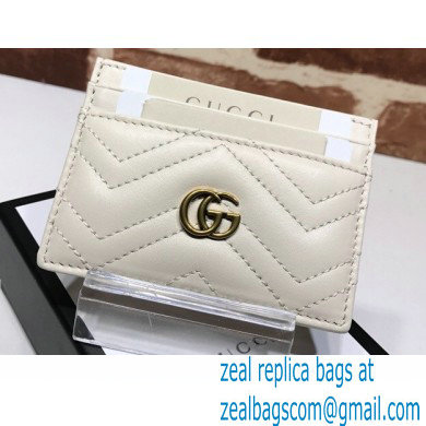 Gucci GG Marmont Card Case 443127 White