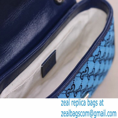 Gucci GG Marmont Multicolor Mini Shoulder Bag 446744 Blue 2021