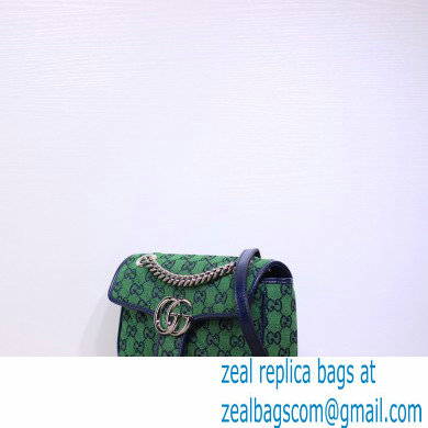 Gucci GG Marmont Multicolor Mini Shoulder Bag 446744 Green 2021