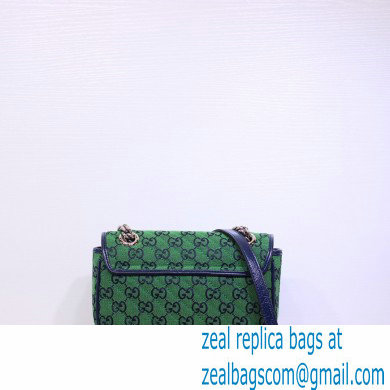 Gucci GG Marmont Multicolor Mini Shoulder Bag 446744 Green 2021 - Click Image to Close