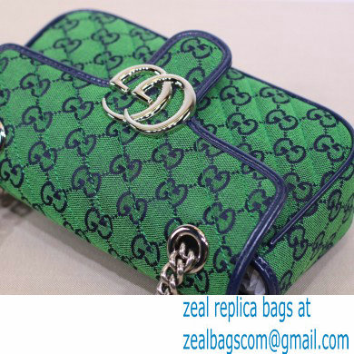 Gucci GG Marmont Multicolor Mini Shoulder Bag 446744 Green 2021