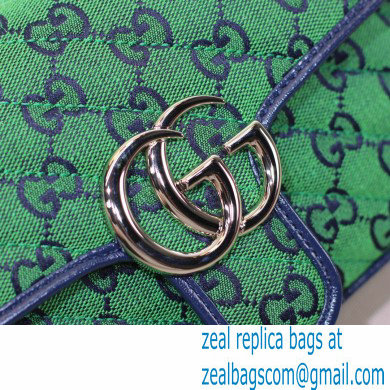 Gucci GG Marmont Multicolor Mini Shoulder Bag 446744 Green 2021