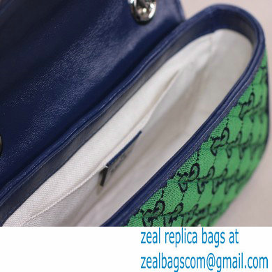 Gucci GG Marmont Multicolor Mini Shoulder Bag 446744 Green 2021 - Click Image to Close