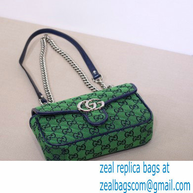 Gucci GG Marmont Multicolor Mini Shoulder Bag 446744 Green 2021
