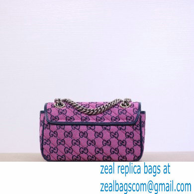 Gucci GG Marmont Multicolor Mini Shoulder Bag 446744 Pink 2021