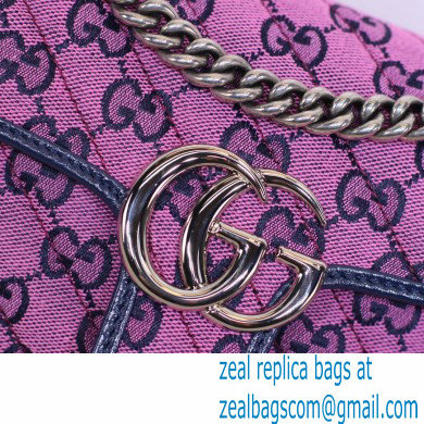 Gucci GG Marmont Multicolor Mini Shoulder Bag 446744 Pink 2021 - Click Image to Close