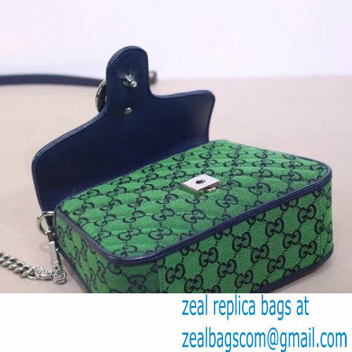 Gucci GG Marmont Multicolor Mini Top Handle Bag 583571 Green 2021