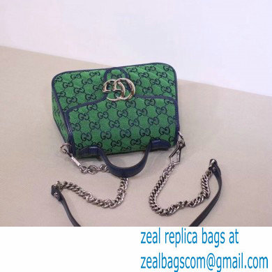 Gucci GG Marmont Multicolor Mini Top Handle Bag 583571 Green 2021