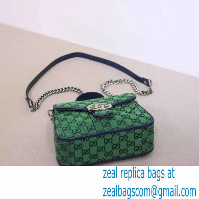 Gucci GG Marmont Multicolor Mini Top Handle Bag 583571 Green 2021