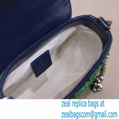Gucci GG Marmont Multicolor Mini Top Handle Bag 583571 Green 2021 - Click Image to Close