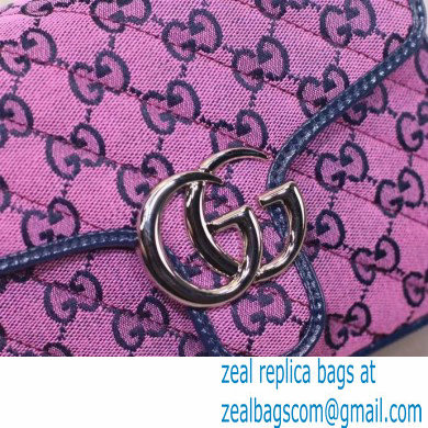 Gucci GG Marmont Multicolor Mini Top Handle Bag 583571 Pink 2021