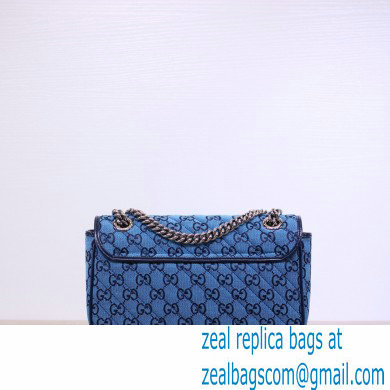 Gucci GG Marmont Multicolor Small Shoulder Bag 443497 Blue 2021