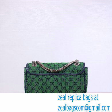 Gucci GG Marmont Multicolor Small Shoulder Bag 443497 Green 2021 - Click Image to Close