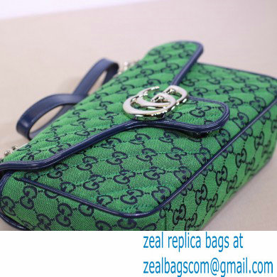 Gucci GG Marmont Multicolor Small Shoulder Bag 443497 Green 2021 - Click Image to Close