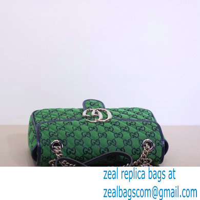 Gucci GG Marmont Multicolor Small Shoulder Bag 443497 Green 2021