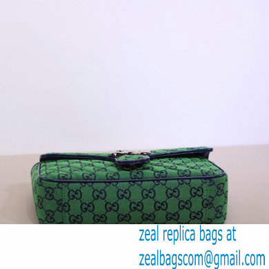 Gucci GG Marmont Multicolor Small Shoulder Bag 443497 Green 2021 - Click Image to Close