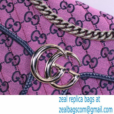 Gucci GG Marmont Multicolor Small Shoulder Bag 443497 Pink 2021