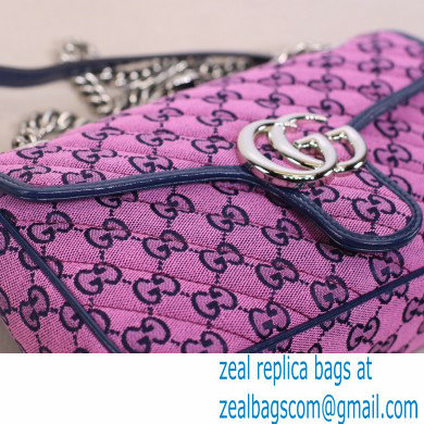 Gucci GG Marmont Multicolor Small Shoulder Bag 443497 Pink 2021 - Click Image to Close