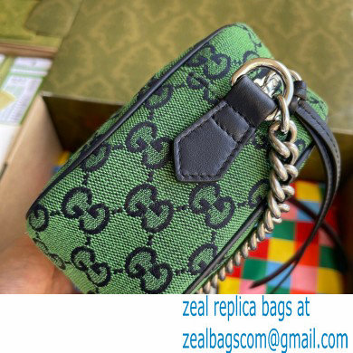 Gucci GG Marmont Multicolor Small Shoulder Camera Bag 447632 Green 2021