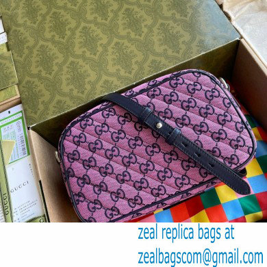 Gucci GG Marmont Multicolor Small Shoulder Camera Bag 447632 Pink 2021