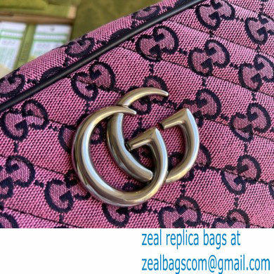 Gucci GG Marmont Multicolor Small Shoulder Camera Bag 447632 Pink 2021 - Click Image to Close