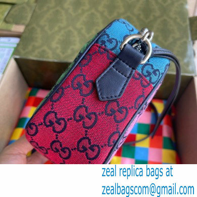 Gucci GG Marmont Multicolor Small Shoulder Camera Bag 447632 Pink/Green/Blue/Red 2021 - Click Image to Close