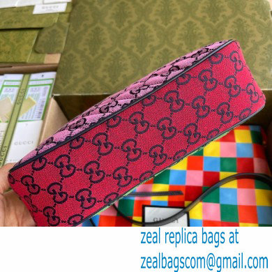 Gucci GG Marmont Multicolor Small Shoulder Camera Bag 447632 Pink/Green/Blue/Red 2021 - Click Image to Close