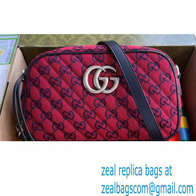 Gucci GG Marmont Multicolor Small Shoulder Camera Bag 447632 Red 2021