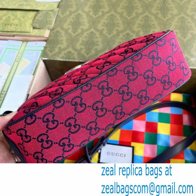 Gucci GG Marmont Multicolor Small Shoulder Camera Bag 447632 Red 2021 - Click Image to Close