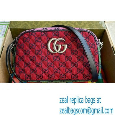 Gucci GG Marmont Multicolor Small Shoulder Camera Bag 447632 Red/Yellow/Pink/Green 2021 - Click Image to Close