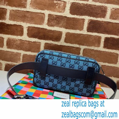 Gucci GG Multicolor Belt Bag 658657 Blue 2021 - Click Image to Close