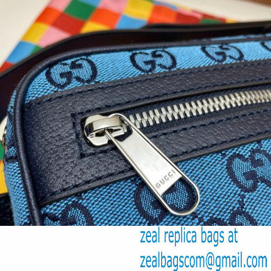 Gucci GG Multicolor Belt Bag 658657 Blue 2021 - Click Image to Close