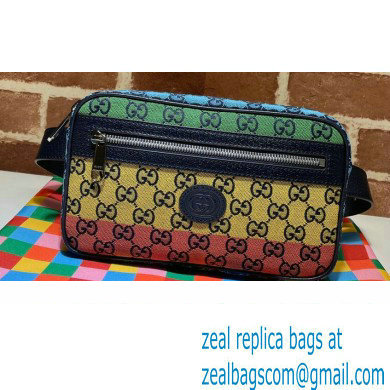 Gucci GG Multicolor Belt Bag 658657 Green/Yellow/Blue/Pink/Red 2021 - Click Image to Close