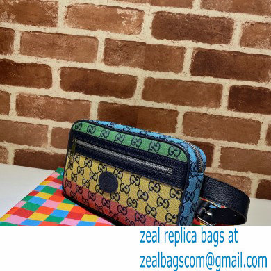 Gucci GG Multicolor Belt Bag 658657 Green/Yellow/Blue/Pink/Red 2021 - Click Image to Close